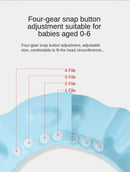 Touca de banho macia e ajustável para bebês, ideal para lavar o cabelo e proteger as orelhas das crianças.