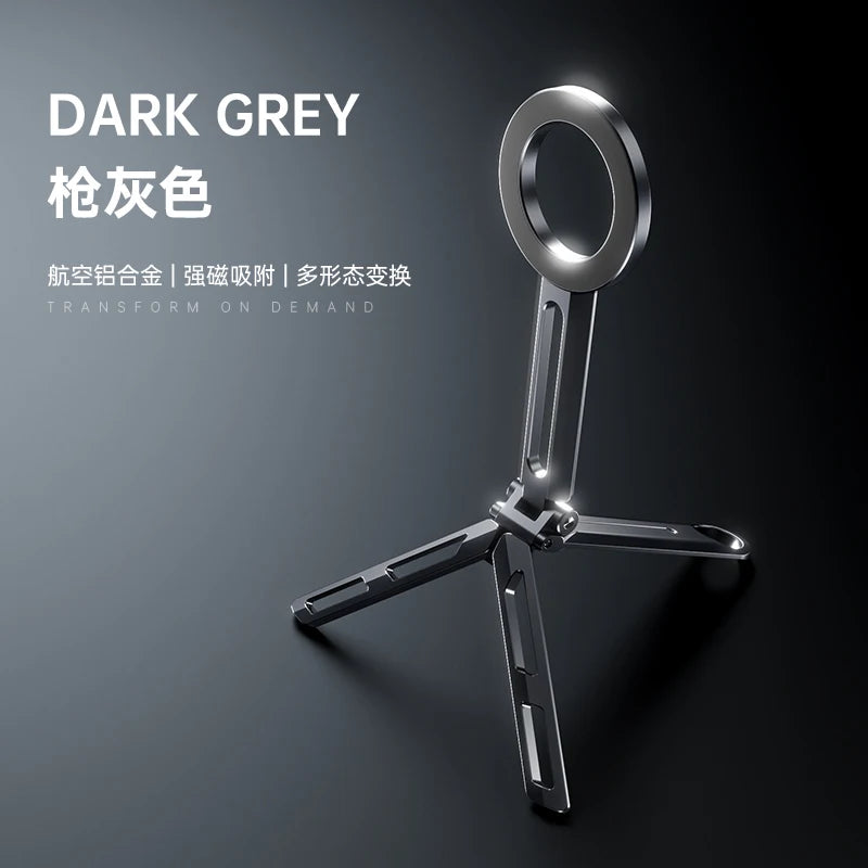 Mini tripé dobrável com suporte magnético para celular, tripé portátil para viagens, compatível com iPhone e Android