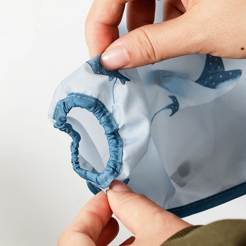 Babador de manga comprida Elinfant (1 unidade), impermeável, lavável, tipo macacão.