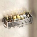 Prateleira de banheiro sem furos, com suporte para shampoo e maquiagem, organizador de cozinha e banheiro