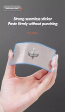 Organizador de banheiro em aço inoxidável antiferrugem, com ventosas, para chuveiro e eletrodomésticos.