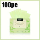 100 unidades de lenços absorventes de oleosidade facial - Chá Verde Natural