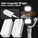Mini luz de preenchimento magnética portátil para selfies, LED ajustável, para vídeos e transmissões ao vivo, ideal para iPad, celular e laptop.