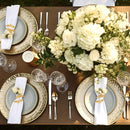 Pega Guardanapo em aluminio para decorações de e natal em dourado e prata (1/6/12)