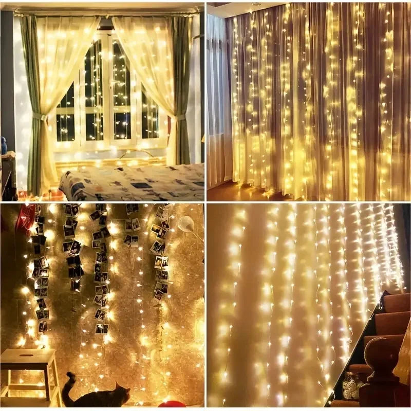 Cordão de luzes USB para decoração de Natal, casamentos e festas, com controle remoto de 3/4/6 metros. Ideal para quartos e quartos. Ideal para decoração natalina.