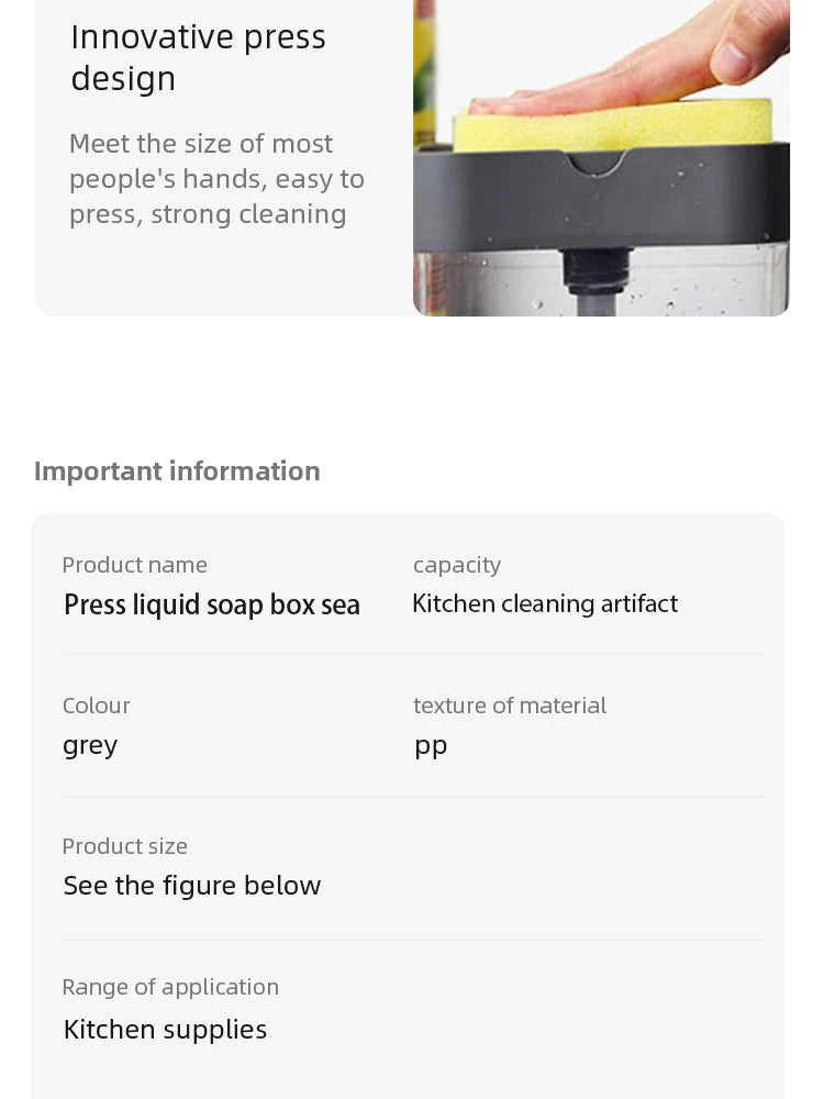 Dispensador de sabão portátil para cozinha