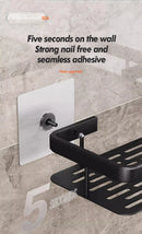 Organizador de banheiro em aço inoxidável antiferrugem, com ventosas, para chuveiro e eletrodomésticos.