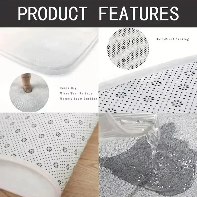 Tapete VIKAMA com tema de árvore de Natal, macio e antiderrapante.