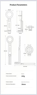 Mini tripé dobrável com suporte magnético para celular, tripé portátil para viagens, compatível com iPhone e Android