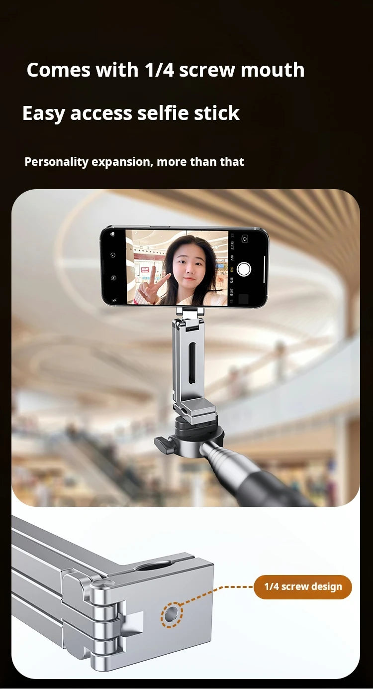 Mini tripé dobrável com suporte magnético para celular, tripé portátil para viagens, compatível com iPhone e Android