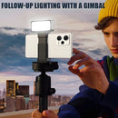 Mini luz de preenchimento magnética portátil para selfies, LED ajustável, para vídeos e transmissões ao vivo, ideal para iPad, celular e laptop.