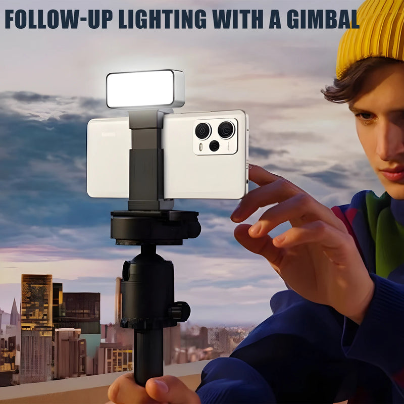 Mini luz de preenchimento magnética portátil para selfies, LED ajustável, para vídeos e transmissões ao vivo, ideal para iPad, celular e laptop.