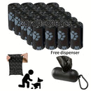20 rolos de sacos para dejetos de animais de estimação, 300 unidades no total, feitos de polipropileno, polietileno e PVC duráveis, com dispensador portátil de sacos para fezes de cachorro incluso.