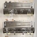 Prateleira de banheiro sem furos, com suporte para shampoo e maquiagem, organizador de cozinha e banheiro