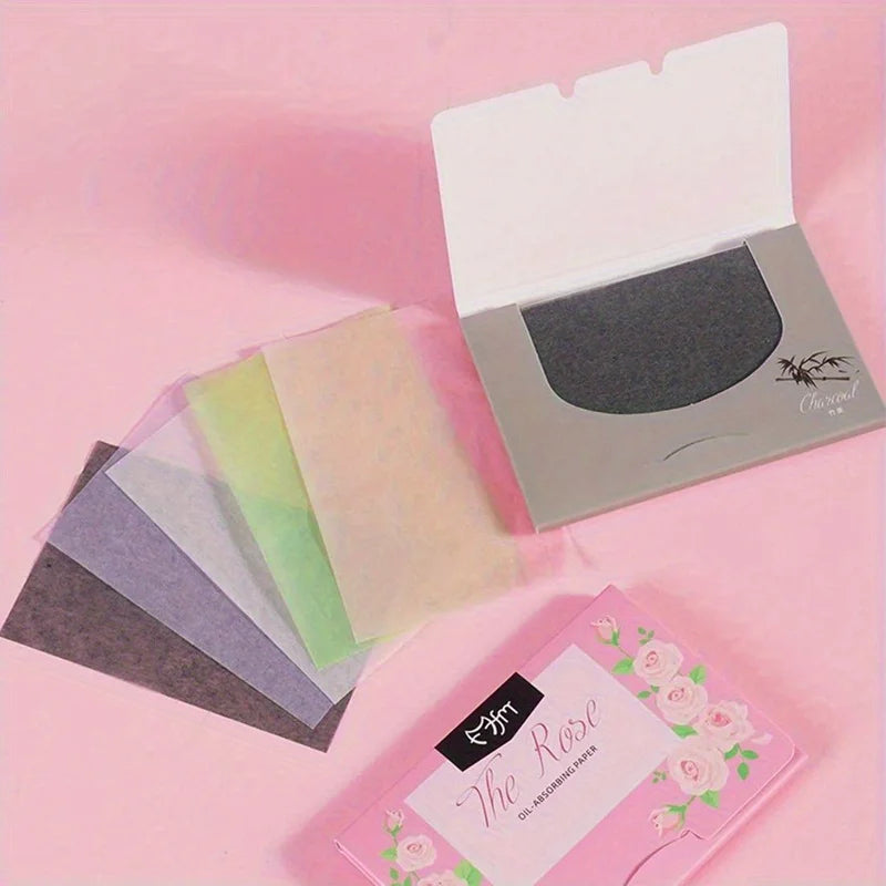 100 unidades de lenços absorventes de oleosidade facial - Chá Verde Natural