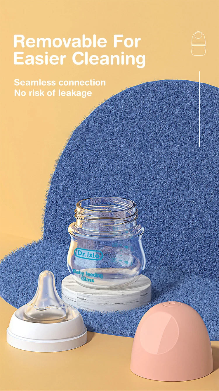1 Mamadeira para Recém-Nascido 90ML/160ML, Mamadeira de Vidro Antiflatulência