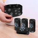 20 rolos de sacos para dejetos de animais de estimação, 300 unidades no total, feitos de polipropileno, polietileno e PVC duráveis, com dispensador portátil de sacos para fezes de cachorro incluso.