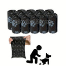 20 rolos de sacos para dejetos de animais de estimação, 300 unidades no total, feitos de polipropileno, polietileno e PVC duráveis, com dispensador portátil de sacos para fezes de cachorro incluso.