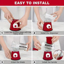 Cortador e fatiador de legumes manual, picador de queijo para cozinha com 3 tambores afiados, ralador multifuncional de alho e batata