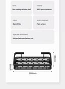 Organizador de banheiro em aço inoxidável antiferrugem, com ventosas, para chuveiro e eletrodomésticos.