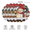 Caminho de mesa natalino, decoração de Natal, Papai Noel de desenho animado fofo, boneco de gengibre, capa de mesa, acessórios de mesa de Natal.