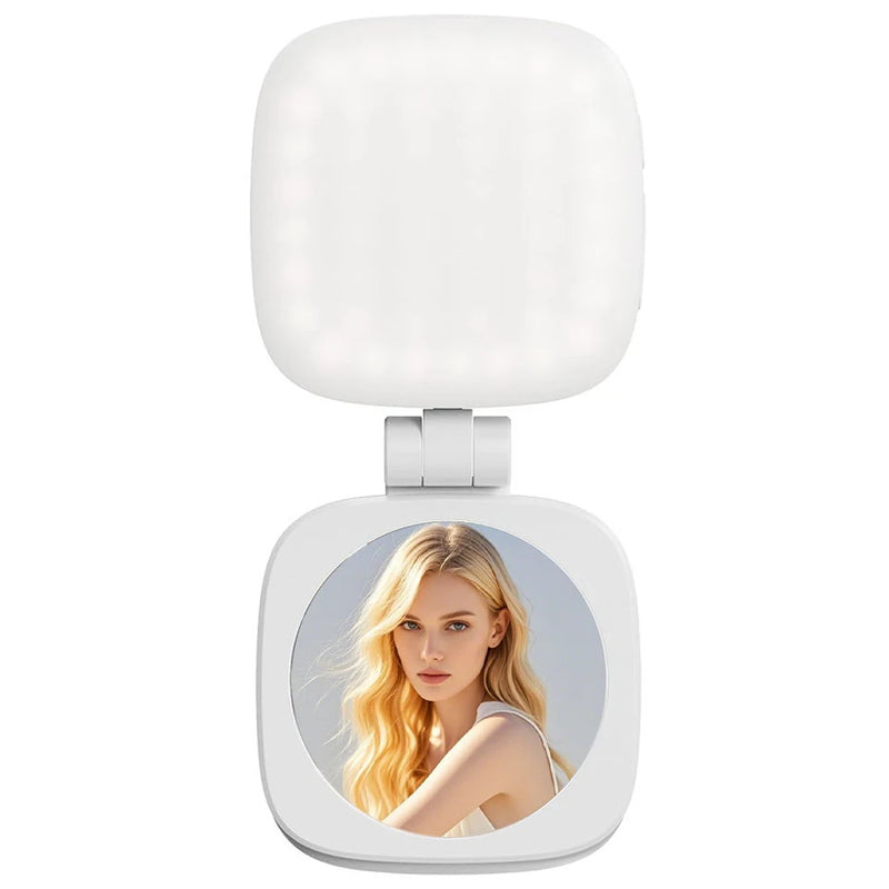 Mini Luz Magnética para Selfie - 3 Modos de Cor, Brilho Ajustável, para Celulares e Computadores