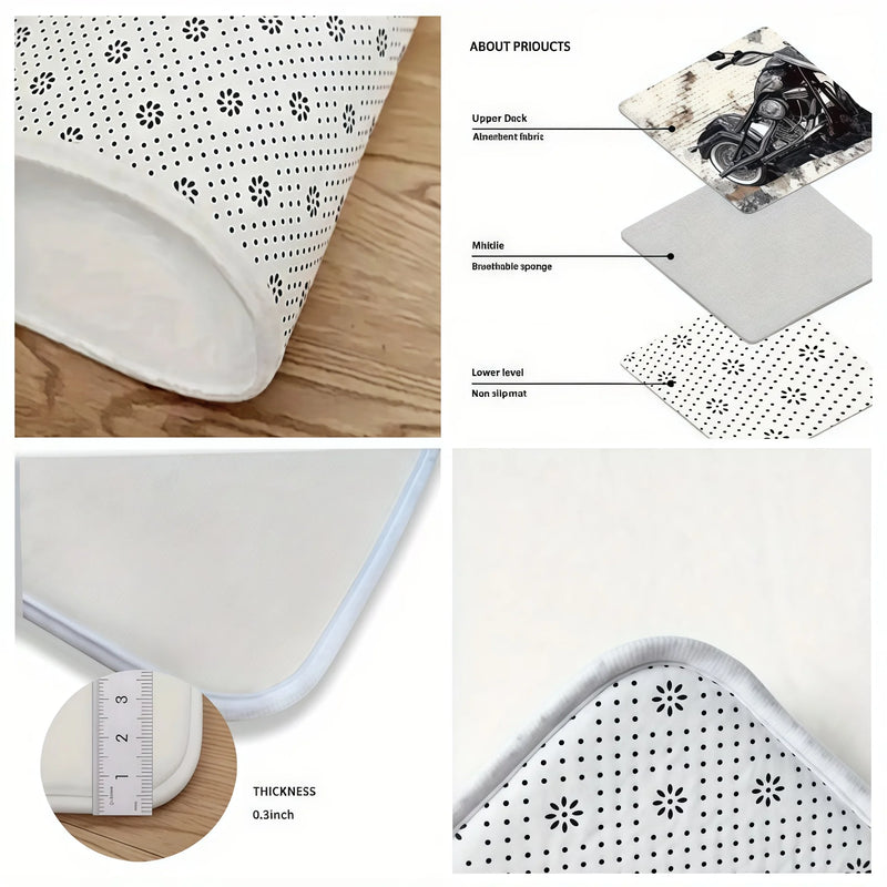 Tapete VIKAMA com tema de árvore de Natal, macio e antiderrapante.