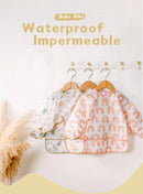 Babador de manga comprida Elinfant (1 unidade), impermeável, lavável, tipo macacão.