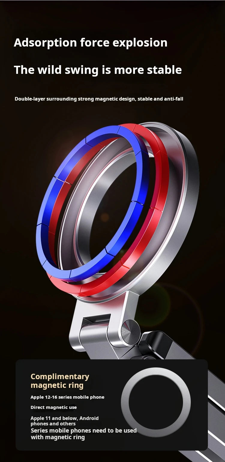 Mini tripé dobrável com suporte magnético para celular, tripé portátil para viagens, compatível com iPhone e Android