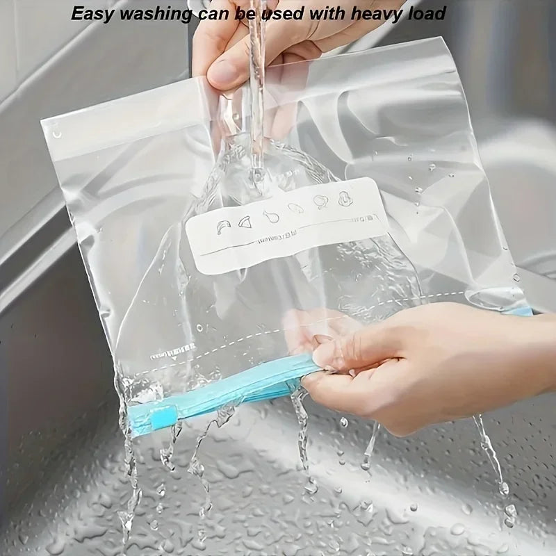 45PCS Sacos de silicone para armazenamento de alimentos, à prova de vazamentos, reutilizáveis, com fecho zip