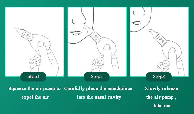 Aspirador Nasal Macio para Bebê, Antirrefluxo, Limpador Nasal a Vácuo para Recém-Nascidos,