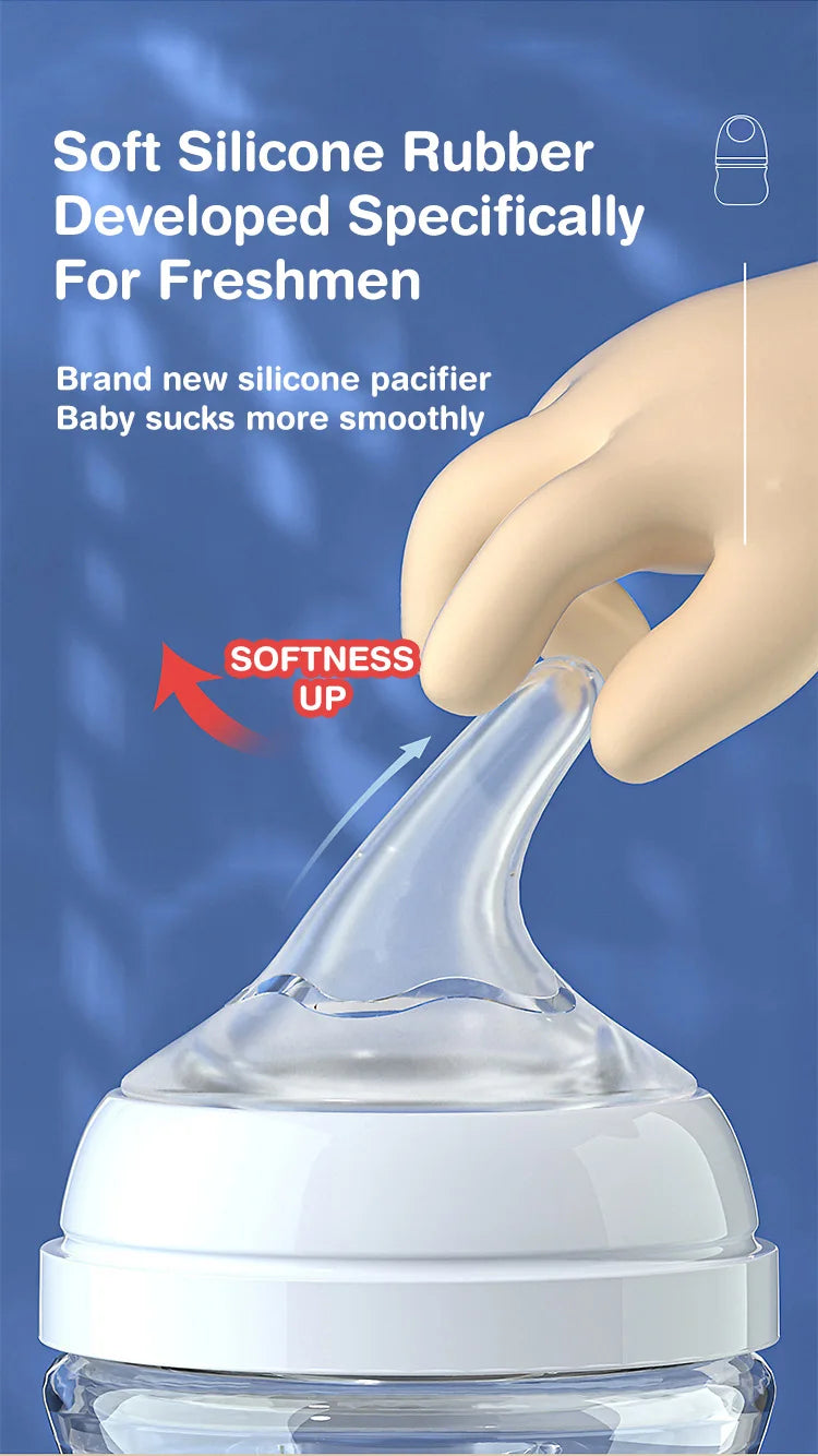 1 Mamadeira para Recém-Nascido 90ML/160ML, Mamadeira de Vidro Antiflatulência