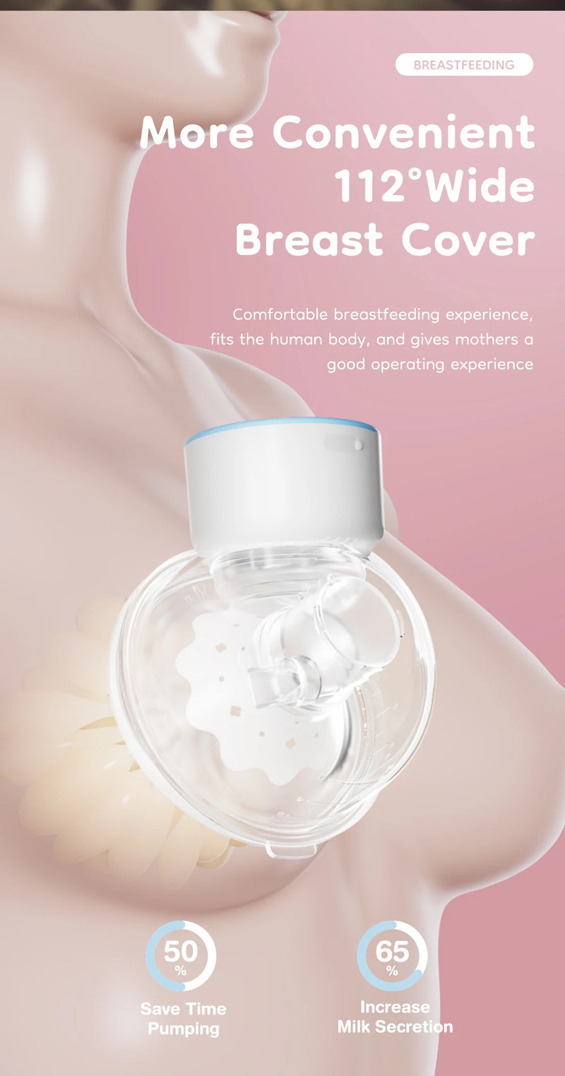 Aliviador e tira leite elétrica portátil MAMIJOY com 4 modos e 12 níveis de potência, silenciosa e confortável, com flange de 19/24 mm