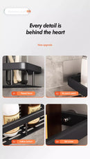 Organizador de banheiro em aço inoxidável antiferrugem, com ventosas, para chuveiro e eletrodomésticos.