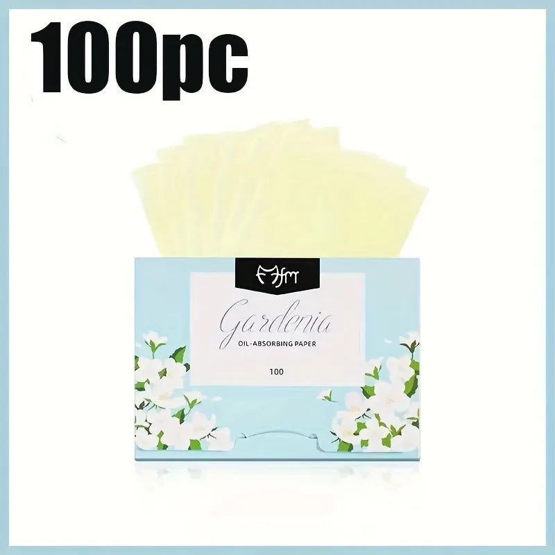 100 unidades de lenços absorventes de oleosidade facial - Chá Verde Natural