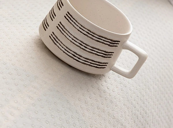 Capa para sofá natalino estilo chinês, com bordado geométrico