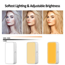 Mini luz de preenchimento magnética portátil para selfies, LED ajustável, para vídeos e transmissões ao vivo, ideal para iPad, celular e laptop.